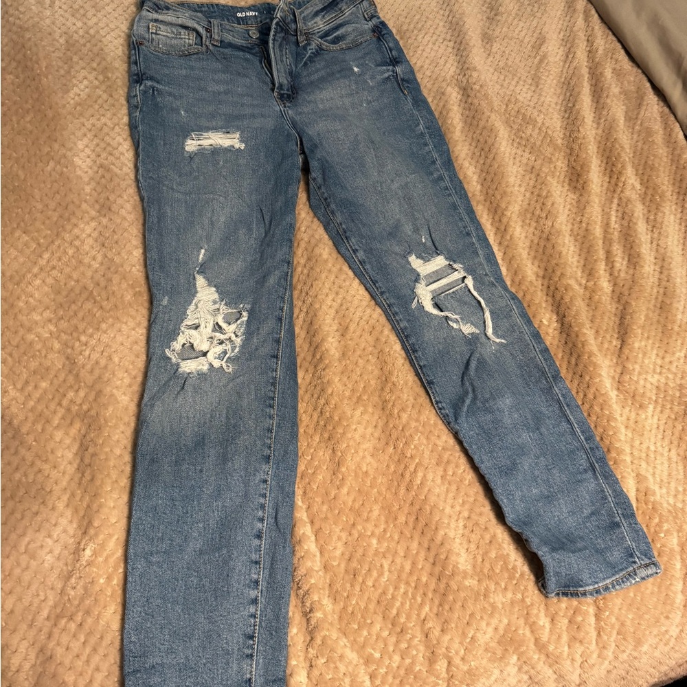 Distressed Blue Women's Jeans